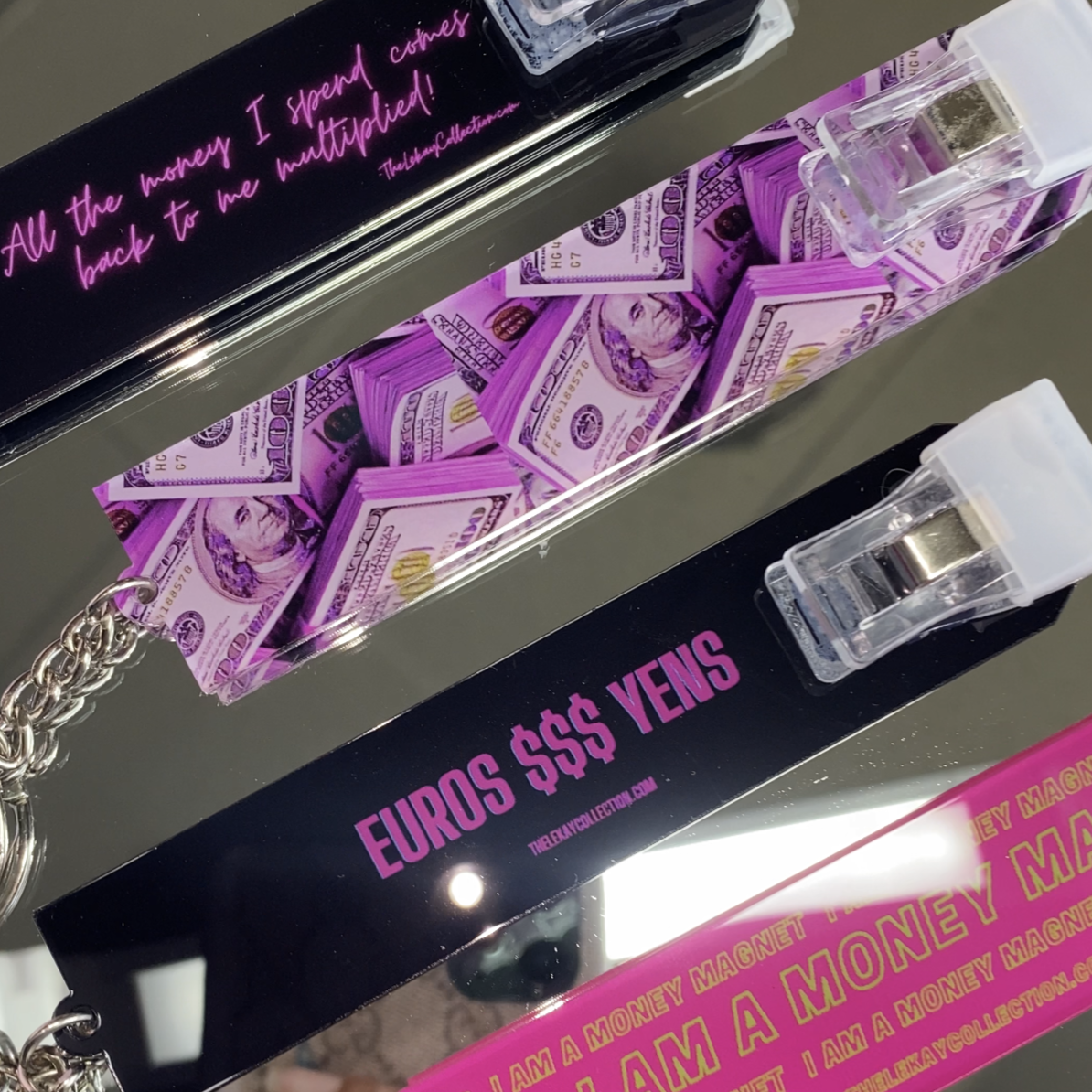 Money Manifesting Card Grabber Keychains