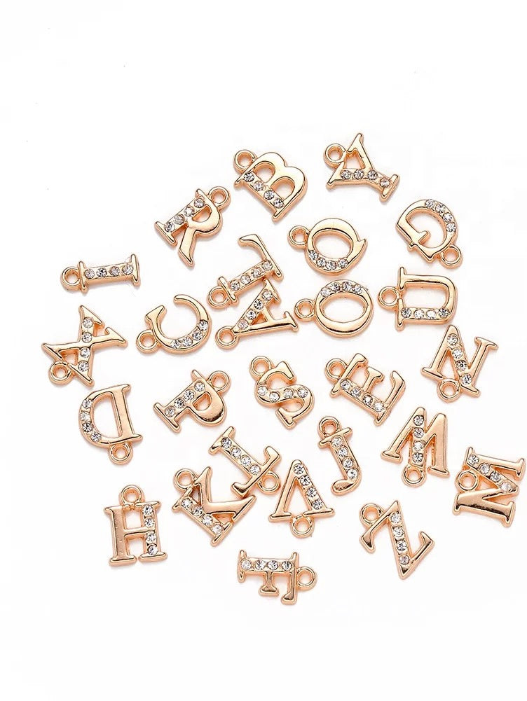 Diamond Initial Charms