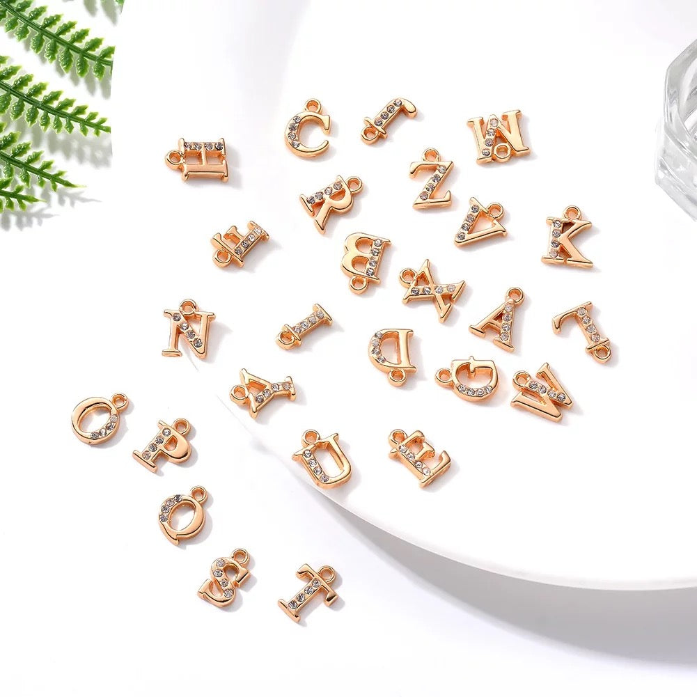 Diamond Initial Charms